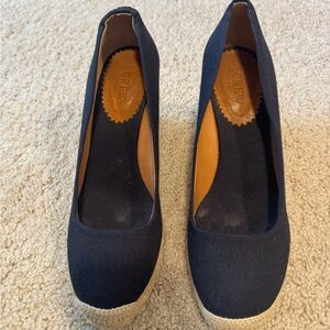 J. Crew Women's Navy Espadrille Wedges